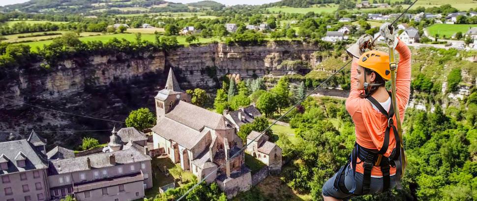 Tyrolienne au dessus du Canyon