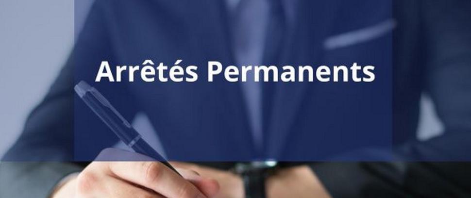 Arrêtés permanents