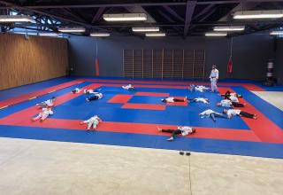 Séances de judo au dojo