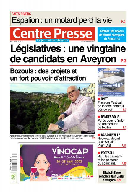 Une de Centre Presse Bozouls