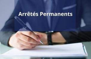 Arrêtés permanents